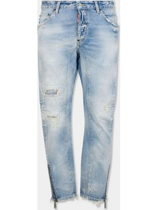Dsquared2 Ανδρικό Τζιν Παντελόνι Skinny Εφαρμογή Γαλάζιο S71LB1807-S30839-470