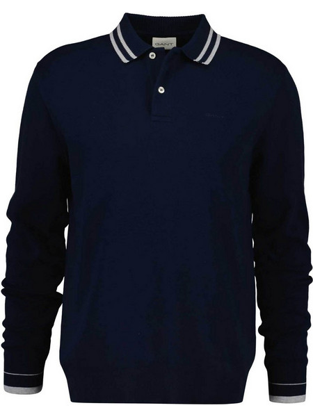 Gant Ανδρική Μπλούζα Polo Μακρυμάνικη Navy Μπλε 3G2014142