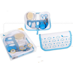Interbaby Clouds Σετ Περιποίησης Μωρού Λευκό Μπλε με Θήκη 10τμχ NECE1-01