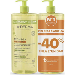 A-Derma Exomega Control Emollient Βρεφικό Λάδι Καθαρισμού για Ατοπικό Δέρμα με Αντλία 2x1lt
