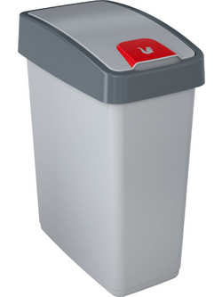 Κάδος Απορριμάτων Με Καπάκι Multi Action Keeeper Magne Ασημί 25lt 39, 5x24x47, 5υψ 2507600