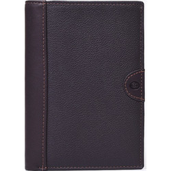 DAVID WILLIAM Πορτοφόλι καφέ δερμάτινο W90 - D5334-04