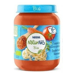 Nestle Naturnes Bio Βιολογικό Βρεφικό Γεύμα Ζυμαρικά Σε Σάλτσα Κρέατος 6m+ 190gr