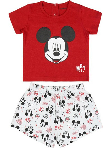Mickey Mouse Σετ Πυτζαμάκι Μπλουζάκι Σορτς