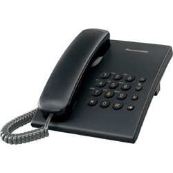 Panasonic KX-TS500EX Ενσύρματο Τηλέφωνο για Ηλικιωμένους Μαύρο