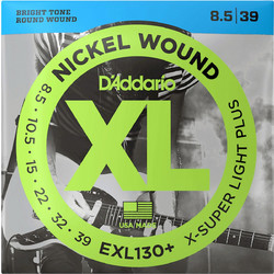 D'Addario EXL130+ Σετ 6 Χορδές Ηλεκτρικής Κιθάρας Nickel Plated Steel 9-39" Extra Light Tension