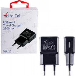 Volte-Tel Φορτιστής Χωρίς Καλώδιο με Θύρα USB-A Black VLU25