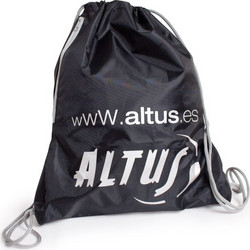 Altus Sport Bag Τσάντα Πλάτης Γυμναστηρίου Μαύρη Ασημί