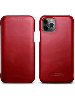 iCarer Curved Edge Vintage Leather Red (iPhone 11 Pro)