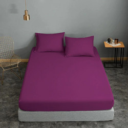 Komvos Σεντόνι Μονό Βαμβακερό με Λάστιχο 100x200+20 Mauve