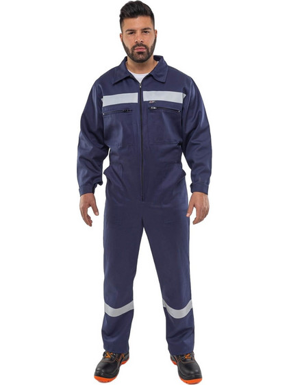 ΟΛΟΣΩΜΗ ΦΟΡΜΑ ΕΡΓΑΣΙΑΣ AXON OVERALLS CLASSIC ΜΕ ΑΝΑΚΛΑΣΤΗΡΕΣ - Μπλε Σκούρο