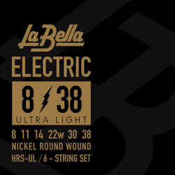 La Bella HRS Ultra Light Tony Iommi Signature Σετ 6 Χορδές Ηλεκτρικής Κιθάρας Nickel Plated Steel 8-38" Light Tension
