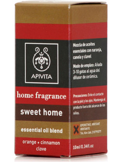 Apivita Sweet Home Αιθέριο Έλαιο Πορτοκάλι, Κανέλλα & Γαρύφαλλο 10ml