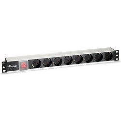 EQUIP Power Strip 8bay CEE7/7 with switch, 1,8m Cable, aluminium (333293)
