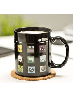 Κεραμική Μαγική κούπα που αλλάζει χρώμα Phone Apps - Heat Mug Phone Apps