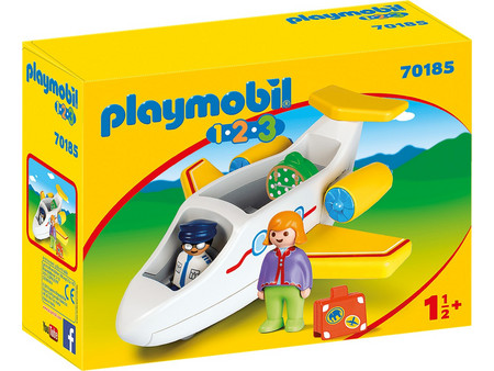 Playmobil 1-2-3 Αεροπλάνο με Επιβάτη για 1,5+ Ετών 70185