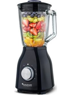 TurboTronic TT-BG6 Μπλέντερ για Smoothie με Γυάλινη Κανάτα 1.5lt 1400W Μαύρο