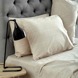 SB Home Σετ Σεντόνια Υπέρδιπλα Βαμβακερά 220x240 Lucifer Beige