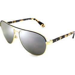 Kate Spade Emilyann/S 0NR/JO Γυναικεία Γυαλιά Ηλίου Aviator Κοκάλινα Μεταλλικά Μαύρα με Μαύρο Καθρέπτη Φακό