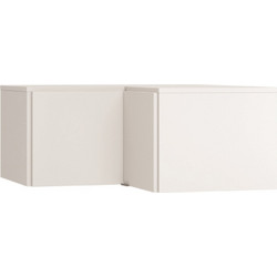 PoliHome Δίφυλλο Πατάρι Ντουλάπας Λευκό 101.5x103.5x45cm 16627899