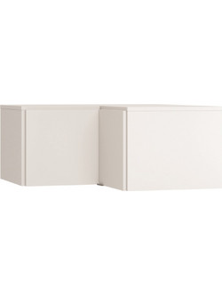 PoliHome Δίφυλλο Πατάρι Ντουλάπας Λευκό 101.5x103.5x45cm 16627899
