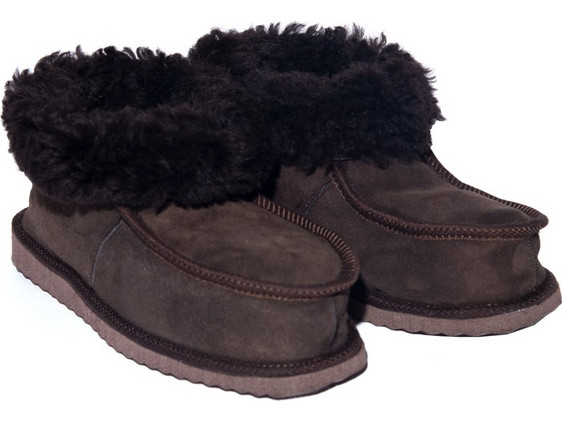 Dalis Leather-Δερμάτινες Παντόφλες Καστοριάς Κλειστές-ΚΑΦΕ ΣΚΟΥΡΟ