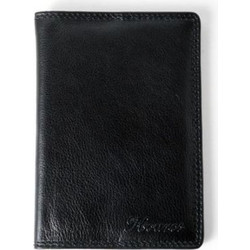 Δερμάτινη Καρτοθήκη-PASSPORT Μαύρο Χρώμα Για Διαβατήριο