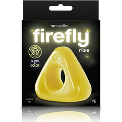 NS Novelties Firefly Rise Cock Ring Ελαστικό Δαχτυλίδι Πέους Σιλικόνης 3cm Κίτρινο