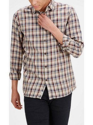 Jack & Jones Ανδρικό Πουκάμισο Βαμβακερό Καρό Μακρυμάνικο Κανονική Γραμμή Πολύχρωμο 12114478