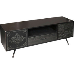 Espiel Έπιπλο Τηλεόρασης Ξύλινο Μαύρο Μ150xΠ40xΥ55.5cm SAZ213