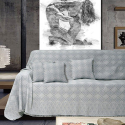 SB Home Ριχτάρι Τριθέσιου Καναπέ 180x300 Kasandra Silver