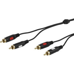 VIVANCO AUDIO CONNECTION CABLE 2x RCA to 2x RCA GOLD 1.5m - (46010)