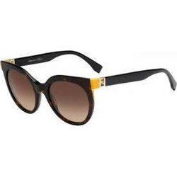 Fendi FF 0129S TRDJ6 Γυναικεία Γυαλιά Ηλίου Οβάλ Κοκάλινα Ταρταρούγα με Καφέ Φακό