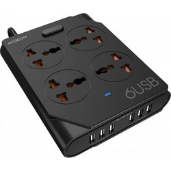 MoXom Power Socket 6 USB Μαύρο ΚΗ-63