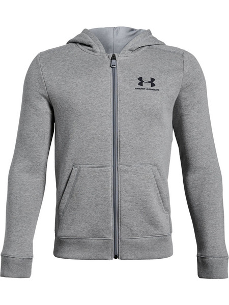 Under Armour Παιδική Ζακέτα Fleece με Κουκούλα και Φερμουάρ Γκρι 1343677-035