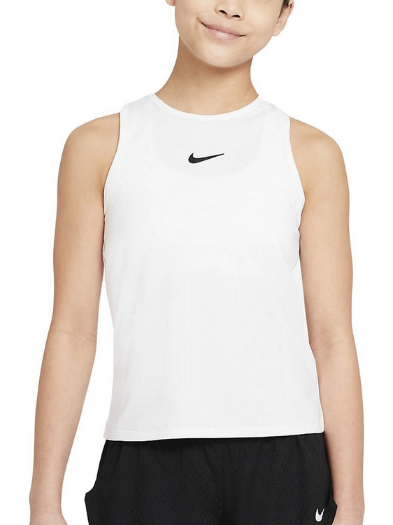 Nike Court Dri-FIT Victory Παιδικό T-Shirt Αμάνικο Λευκό CV7573-100