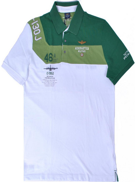 ...μπλούζα σε κλασσική γραμμή PO953 - Λευκό/ Πράσινο