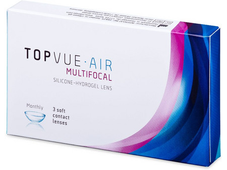 TopVue Air Multifocal Μηνιαίοι Φακοί Επαφής Πολυεστιακοί Σιλικόνης Υδρογέλης 3τμχ