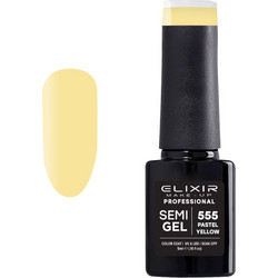 Elixir Semigel 555 Pastel Yellow Ημιμόνιμο Βερνίκι Νυχιών 5ml