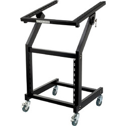 Pronomic MXS-600 Mobile Rack Trolley With 21 Rack Units and Wheels (for 19-Inch Devices, 19+9RU) Black