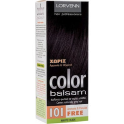 Lorvenn Color Balsam 101 Μαύρο Ημιμόνιμη Βαφή Μαλλιών Χωρίς Αμμωνία 60ml