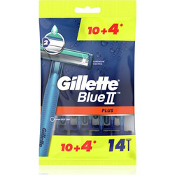 Gillette Blue II Plus Ξυραφάκι μιας Χρήσης με 2 Λεπίδες & Λιπαντική Ταινία 14τμχ