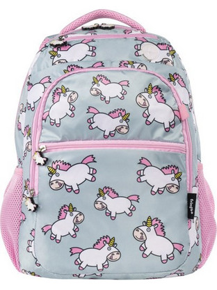 Fringoo Junior Chubby Unicorn Σχολική Τσάντα Πλάτης Δημοτικού Μπλε 550233