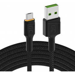 Καλώδιο Green Cell GC Ray Micro-USB σε USB Yellow LED 120cm