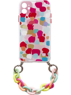 Color Chain Case gel flexible elastic case cover with a chain pendant for Xiaomi Redmi Note 10 / Redmi Note 10S multicolour (2)