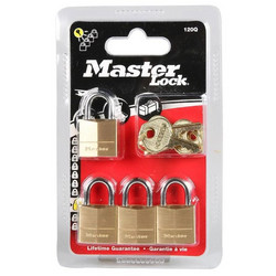 Masterlock Σετ 4 Λουκέτα Μπρούτζινα με Ίδιο Κλειδί 20mm