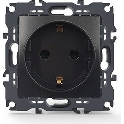 Acaelec Prime Πρίζα Σούκο Ασφαλείας Ματ Ανθρακί (1000116005)
