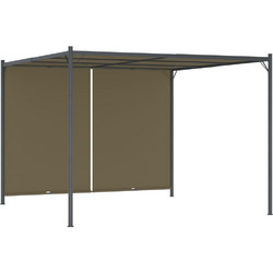 Πέργκολα Κήπου με Πτυσσόμενη Οροφή Taupe 3 x 3 μ. 180 γρ/μ 312225