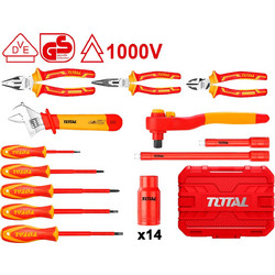 Σετ Κασετίνα Εργαλεία Χειρός 1000V VDE 26ΤΕΜ - TOTAL THKITH2601