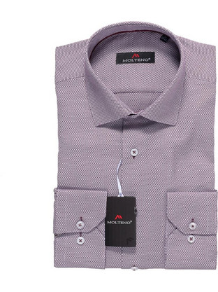 Μακρυμάνικο Πουκάμισο Regular Fit MOLTENO 6533 Μωβ Λιλά